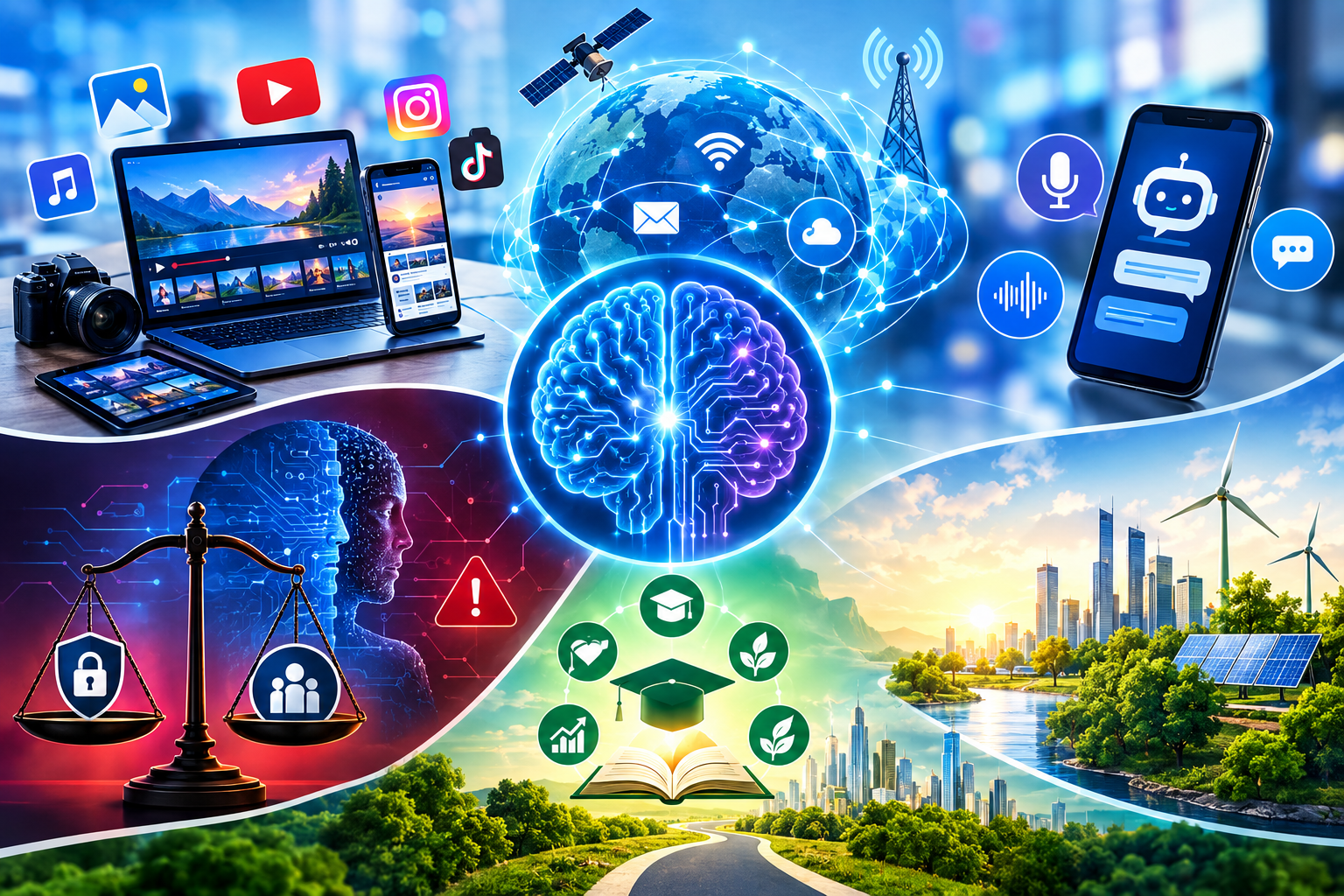 Artificial Intelligence: Digital Media, Communication Technologies, Ethical Challenges, and Human Development